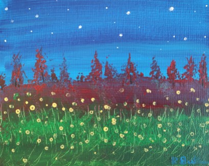 Forest with Fireflies